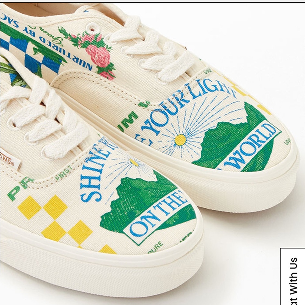 Vans Sneakers Eco Theory (White Blue Graphic) | Size 5.5 - Picture 2 of 7